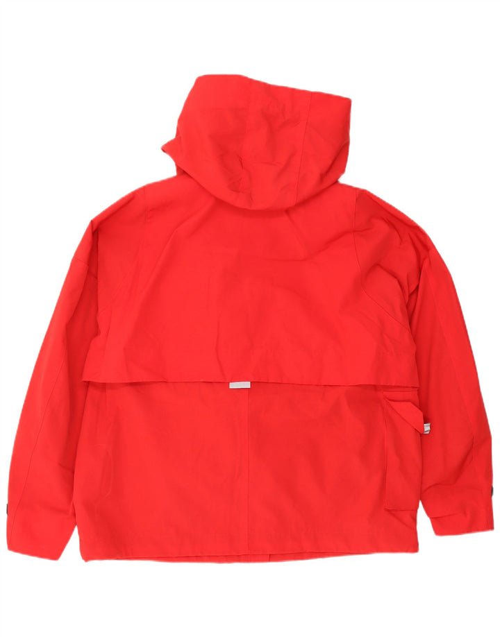 Zara Dame Hætte Oversized Polstret Jakke UK 10 Lille Rød Polyester