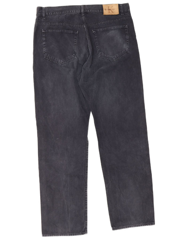 Calvin Klein Straight Jeans til mænd W38 L32 Marineblå Bomuld