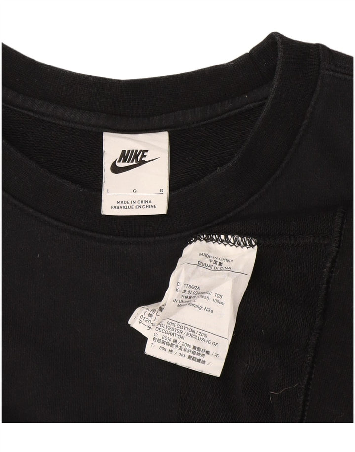Nike Sweatshirt til mænd, stor sort bomuld
