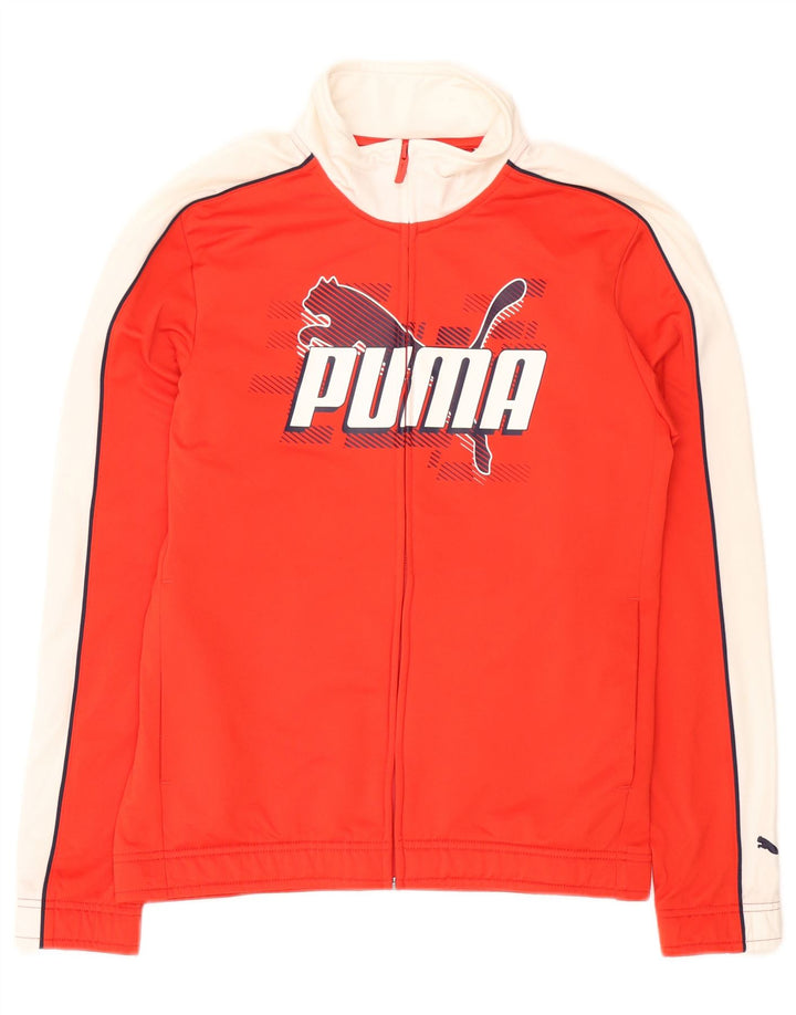 PUMA Herre grafisk træningsdragt Topjakke Lille Rød Colourblock Polyester
