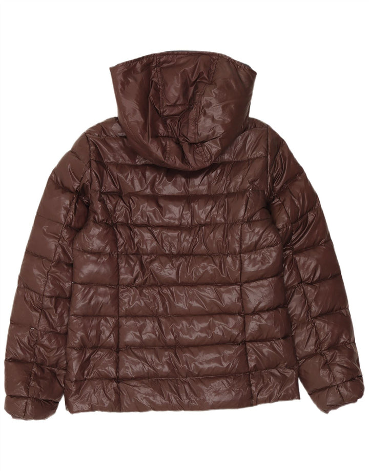Best Company Dame Hætte Polstret Jakke UK 14 Medium Brun Nylon