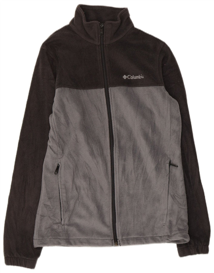 COLUMBIA Fleecejakke til mænd UK 36 Small Grey Colourblock Polyester