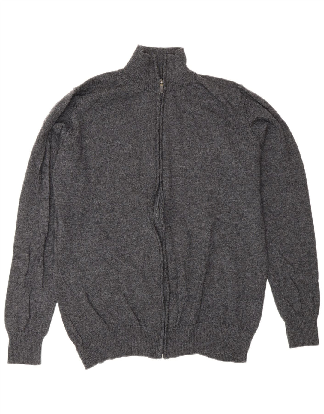 Zara Herre Cardigan Sweater XL Grå Uld