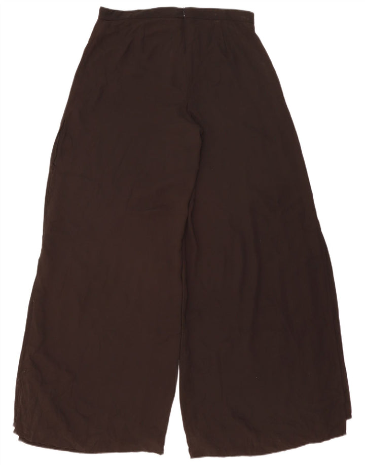Zara Kvinder Casual Bukser med brede ben Medium W30 L31 Sort Polyester