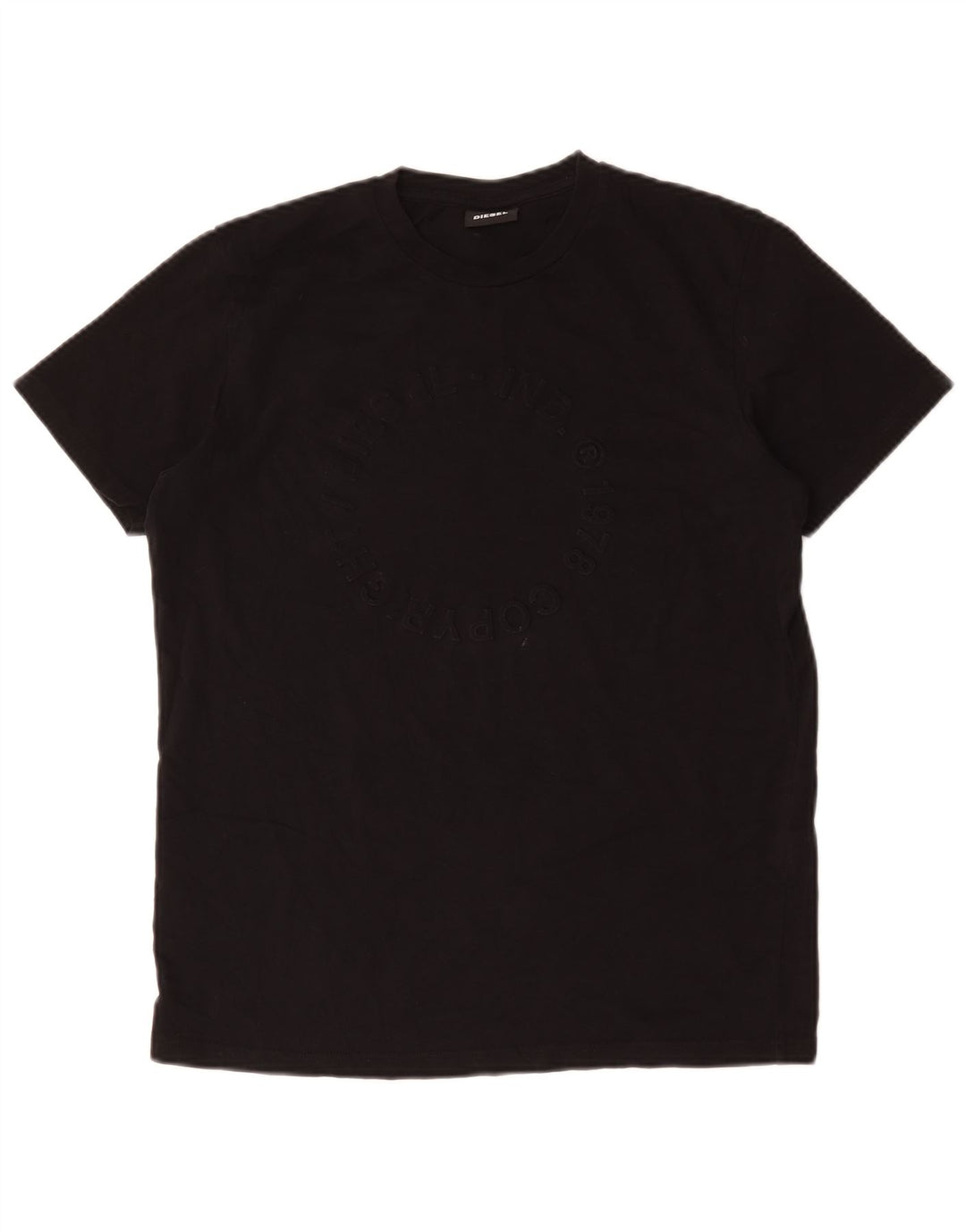 Diesel Herre Grafisk T-Shirt Top Medium Sort