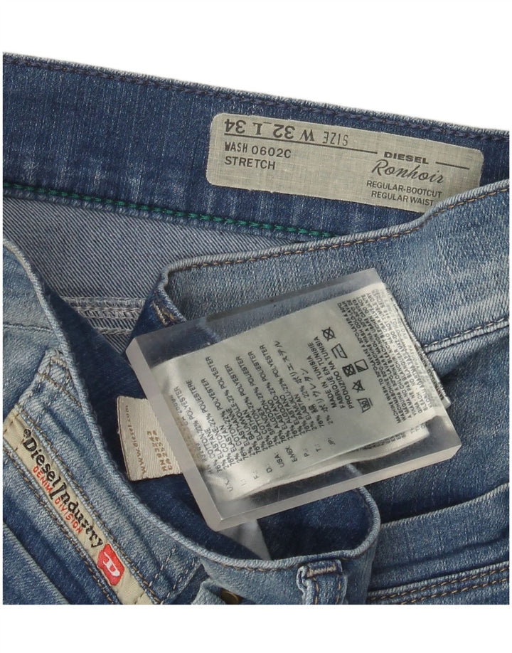 Diesel Dame Ronhoir Regular Bootcut Jeans W32 L34 Blå Bomuld
