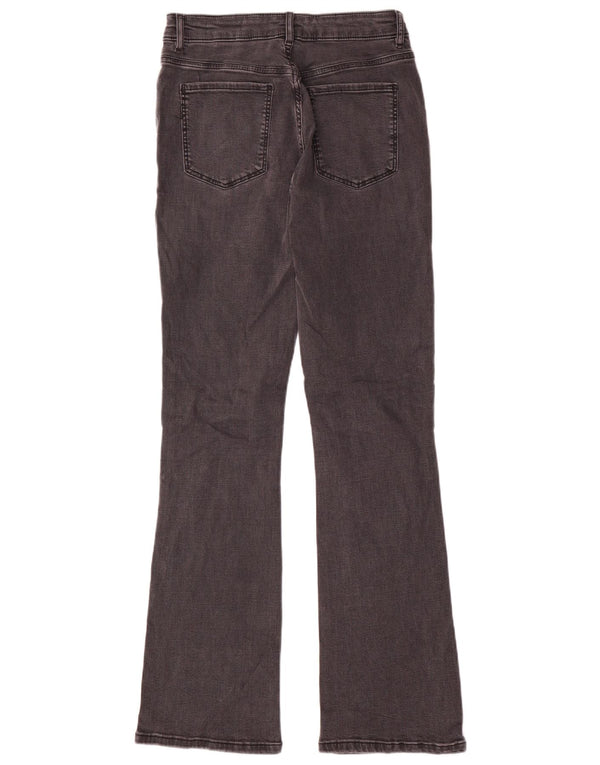 Marks & Spencer Womens High Rise Flared Jeans UK 12 Medium W28 L30 Grey