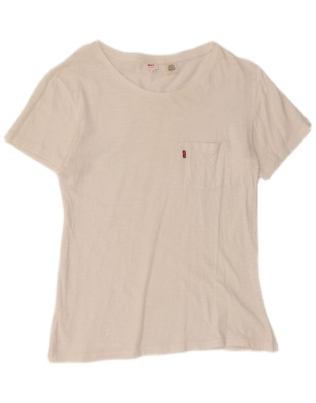 Levi's Dame T-Shirt Top UK 14 Medium White Flecked