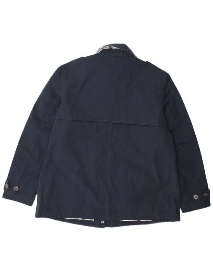 Barbour Dame Military Jacket UK 14 Large Navy Blue Polyester