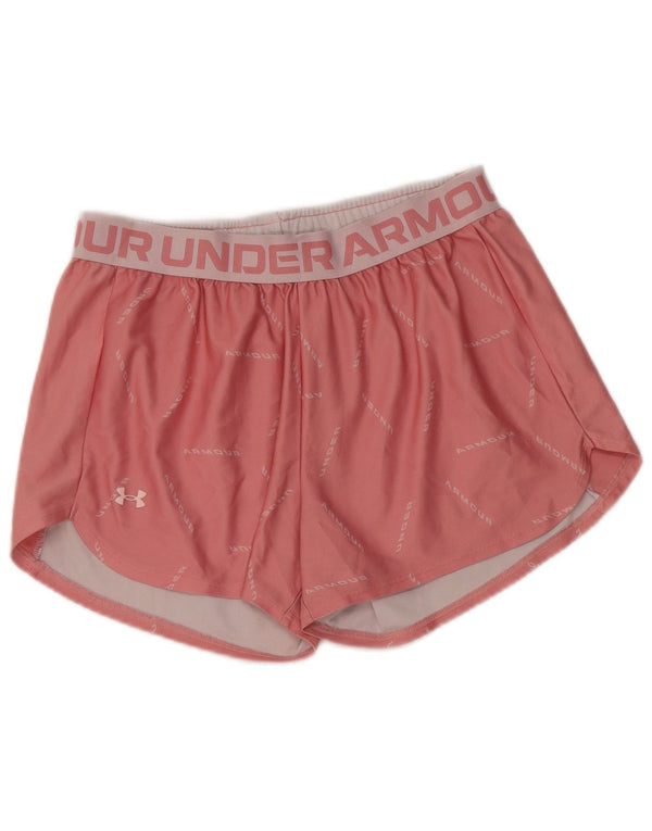 Under Armour Dame Grafisk Loose Fit Sportshorts UK 12 Medium Pink