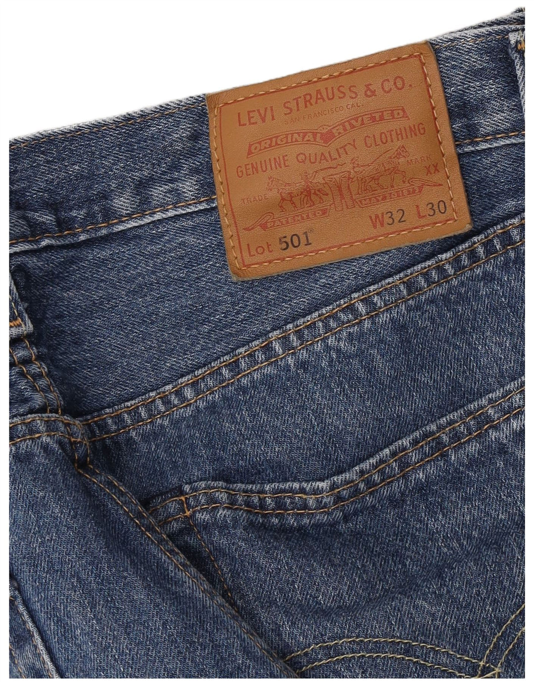Levi's Herre 501 Straight Jeans W32 L30 Blå