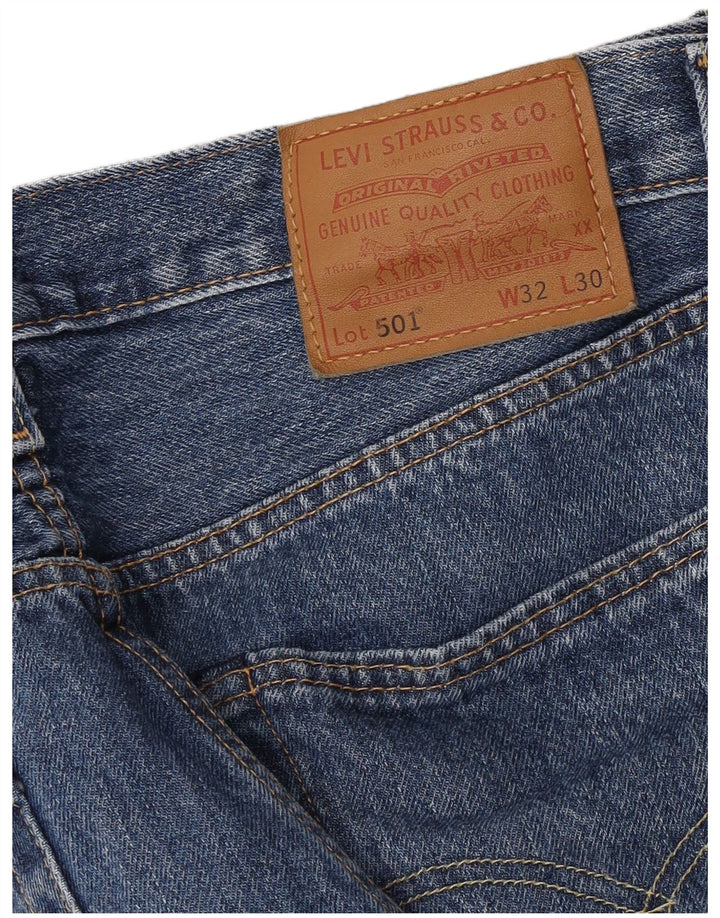 Levi's Herre 501 Straight Jeans W32 L30 Blå
