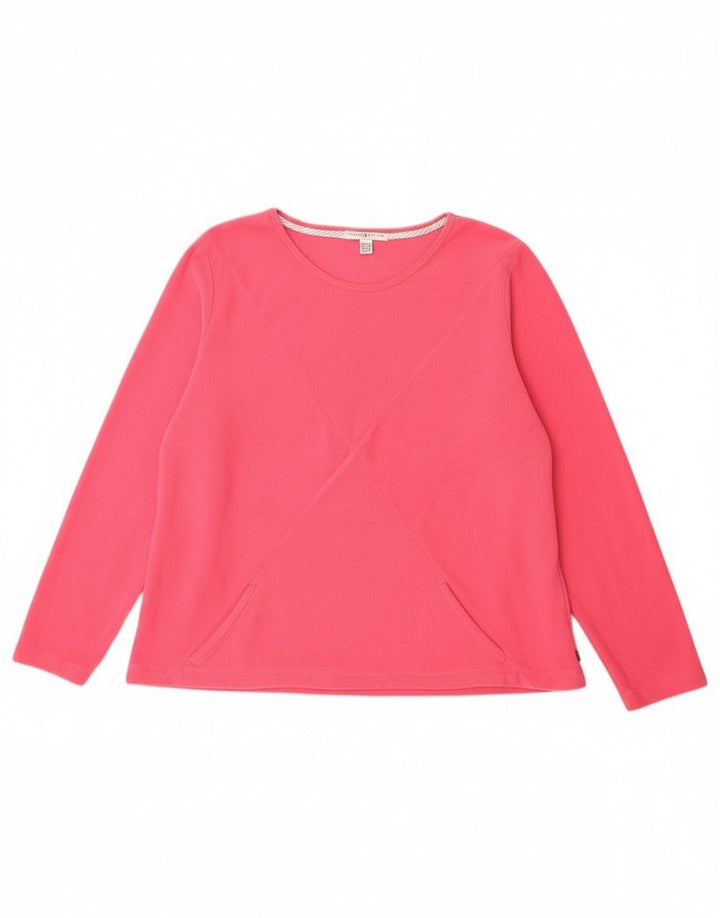 Tommy Hilfiger Dame Fleece Jumper UK 18 XL Pink Polyester