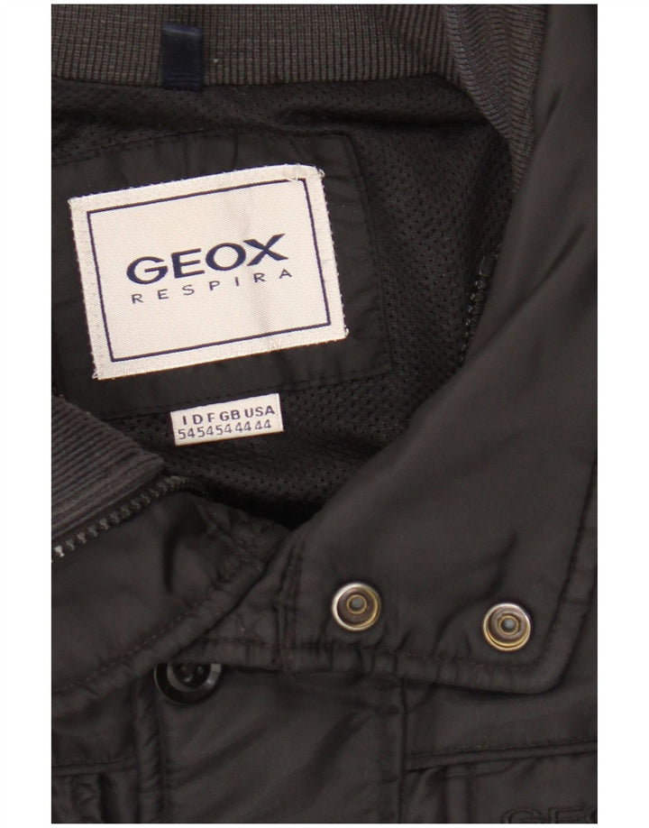 Geox Herre Respira Polstret Jakke UK 44 2XL Sort Polyamid