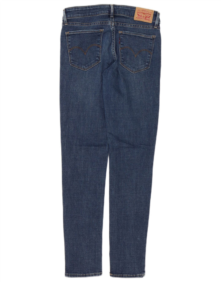 LEVI'S Dame 711 Distressed Skinny Jeans W27 L29 Blå Bomuld