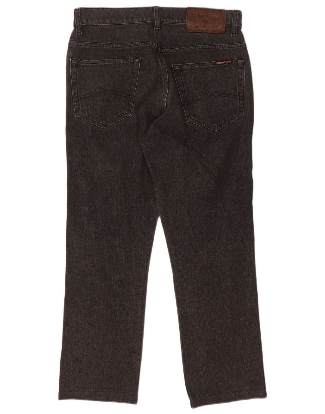 Marlboro Classics Straight Jeans til mænd W33 L27 Sort bomuld