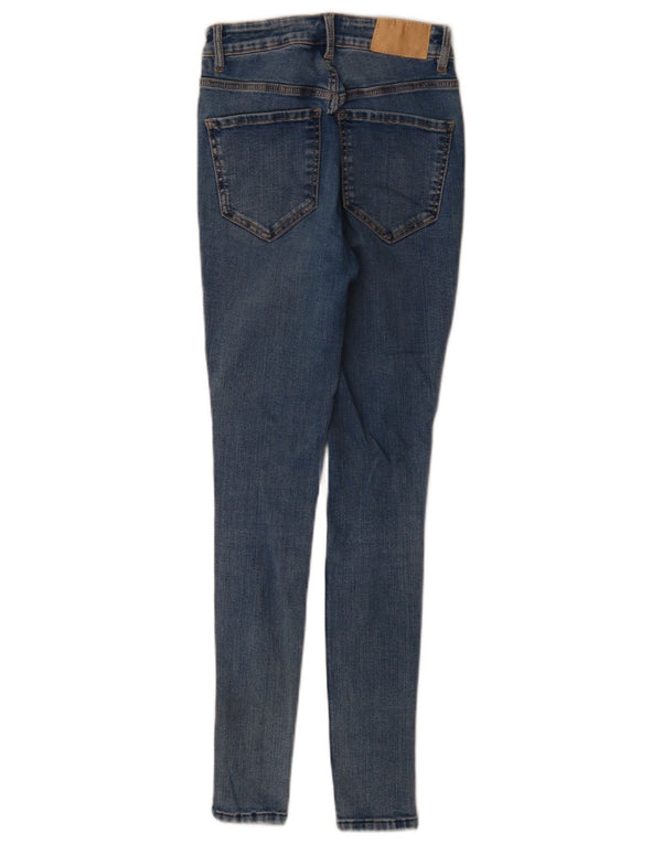 Zara Dame Skinny Jeans EU 34 2XS W24 L28 Blå