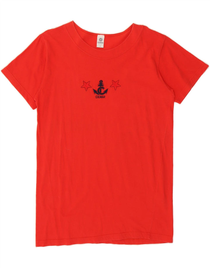 COLMAR Womens T-Shirt Dress UK 14 Medium Red Cotton Vintage Colmar and Second-Hand Colmar from Messina Hembry 