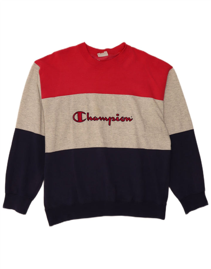 Champion Herre Grafisk Sweatshirt Jumper Stor flerfarvet Colourblock