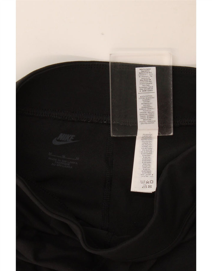 Nike Dame Grafiske Leggings UK 12 Medium Sort Bomuld