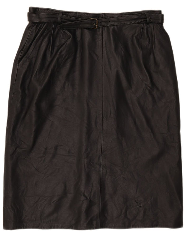 Vintage lædernederdel til kvinder W32 Large Black