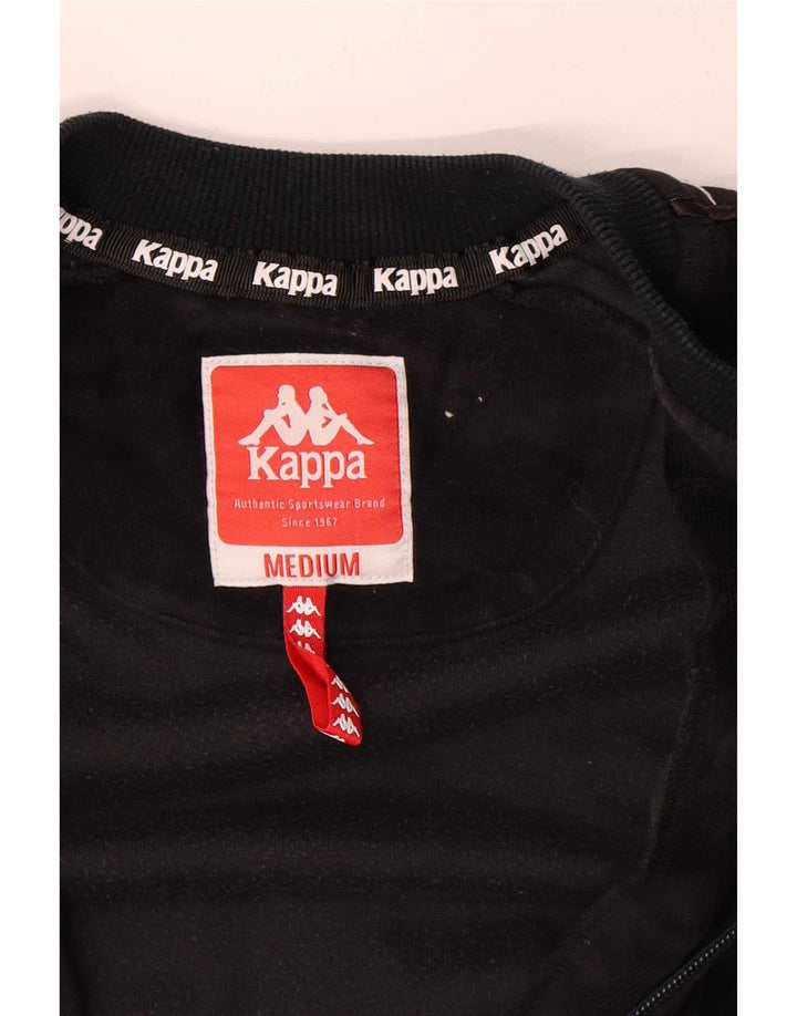 Kappa Dame Oversized grafisk træningsdragt Topjakke UK 14 Medium Sort