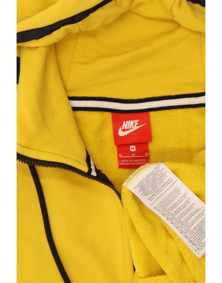 Nike hættetrøje med lynlås til mænd mellem gul bomuld
