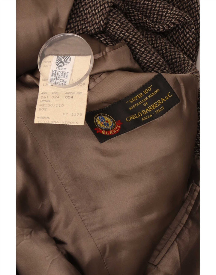Carlo Barbera Herre 3-knaps blazerjakke IT 54 2XL Brun Houndstooth