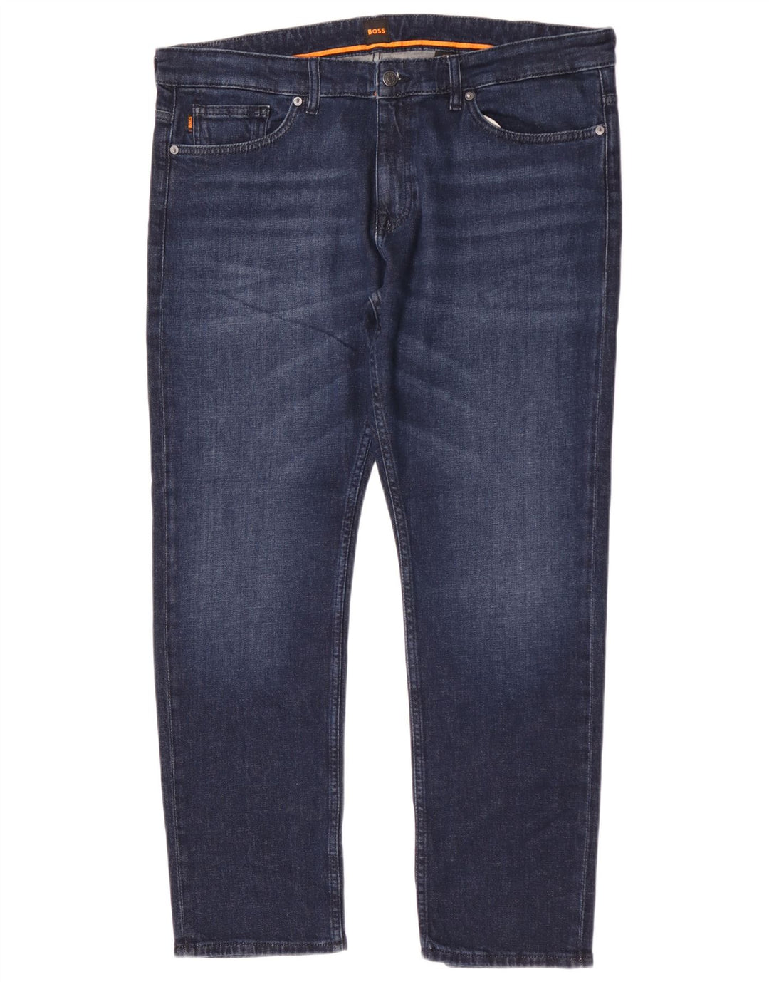 Hugo Boss Herre Delaware Slim Jeans W38 L32 Marineblå Bomuld