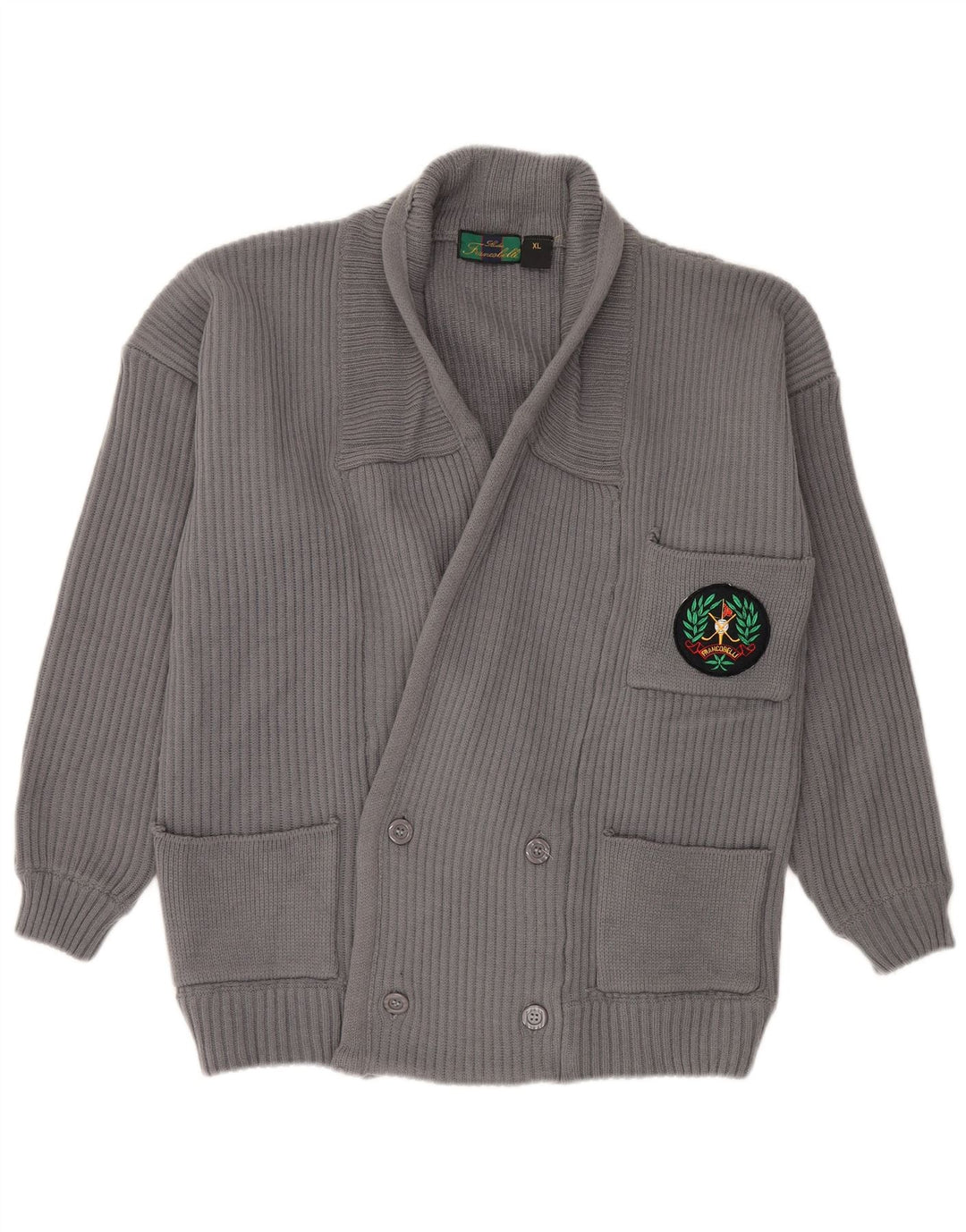 Vintage herre cardigan sweater XL Grå