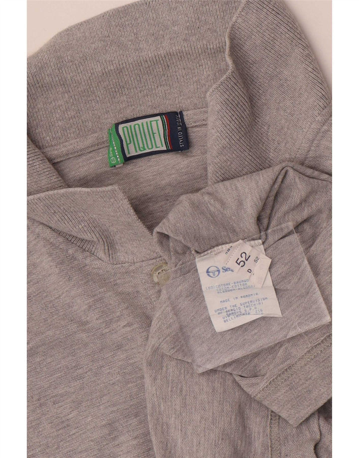 Sergio Tacchini Herre Polo Shirt IT 52 Stor Grå Bomuld