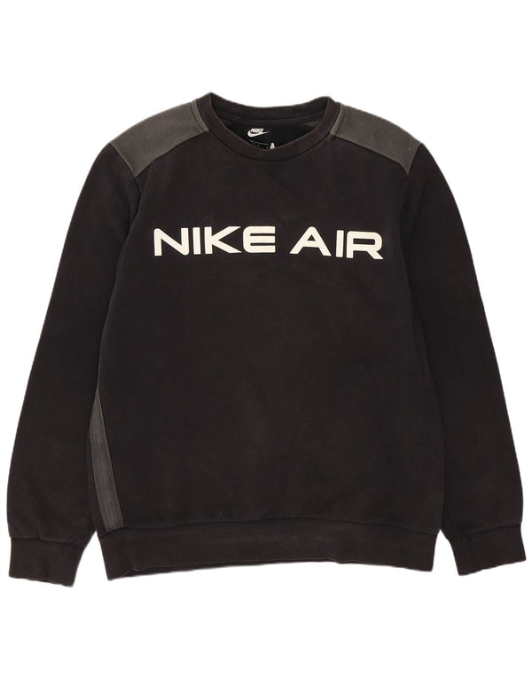Nike Herre grafisk sweatshirt Jumper Medium Sort Bomuld