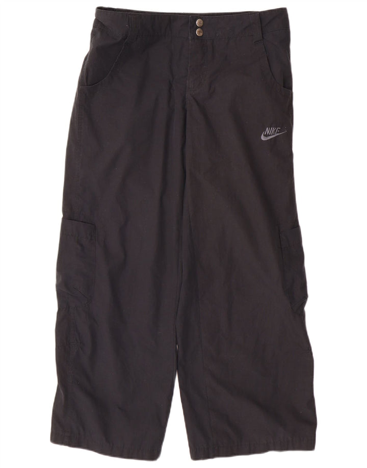 Nike Dame Straight Cargo Trousers UK 8 Small W28 L26 Black Polyester