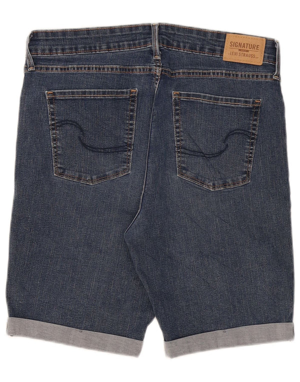 Levi's Womens Signature Bermuda Denim Shorts US 12 Large W31 Blue Cotton