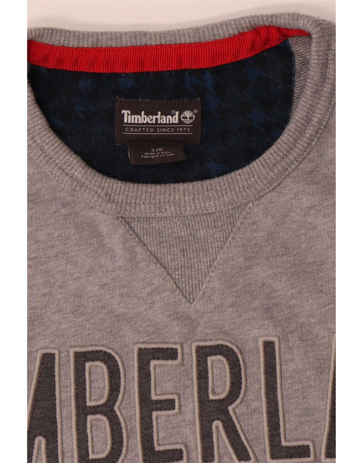 Timberland Grafisk sweatshirt til mænd, lille grå bomuld