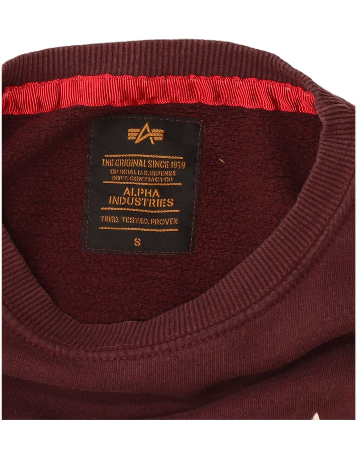 ALPHA INDUSTRIES Sweatshirt til mænd Lille Bourgogne bomuld