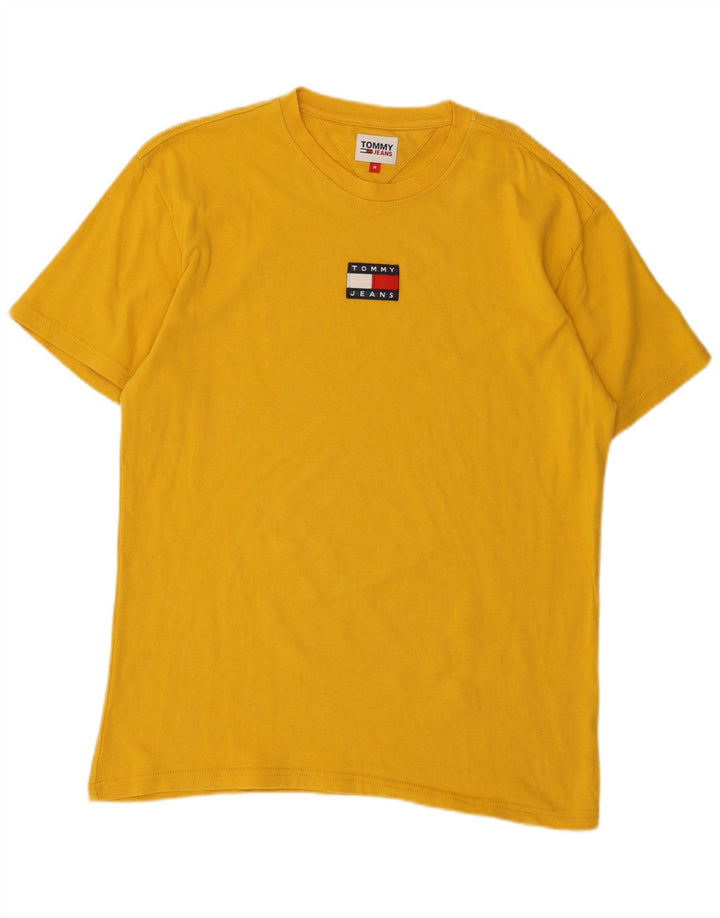 Tommy Hilfiger Herre grafisk T-shirt Top Medium Gul Bomuld