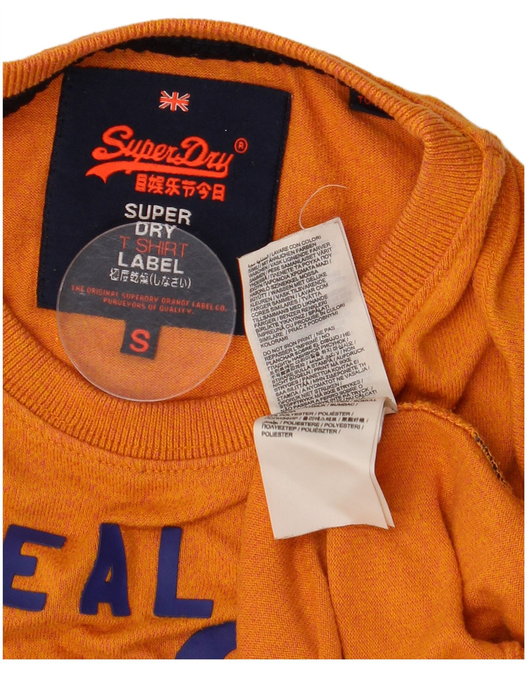 Superdry Grafisk T-shirt top til mænd, lille orange bomuld