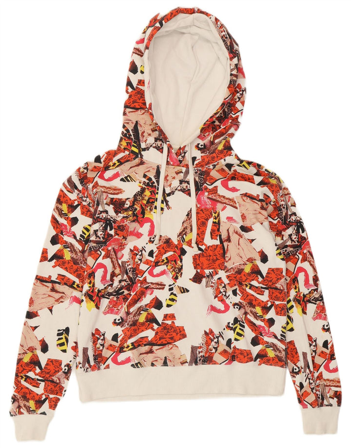 CONVERSE hættetrøje med abstrakt mønster til kvinder UK 10 Lille flerfarvet