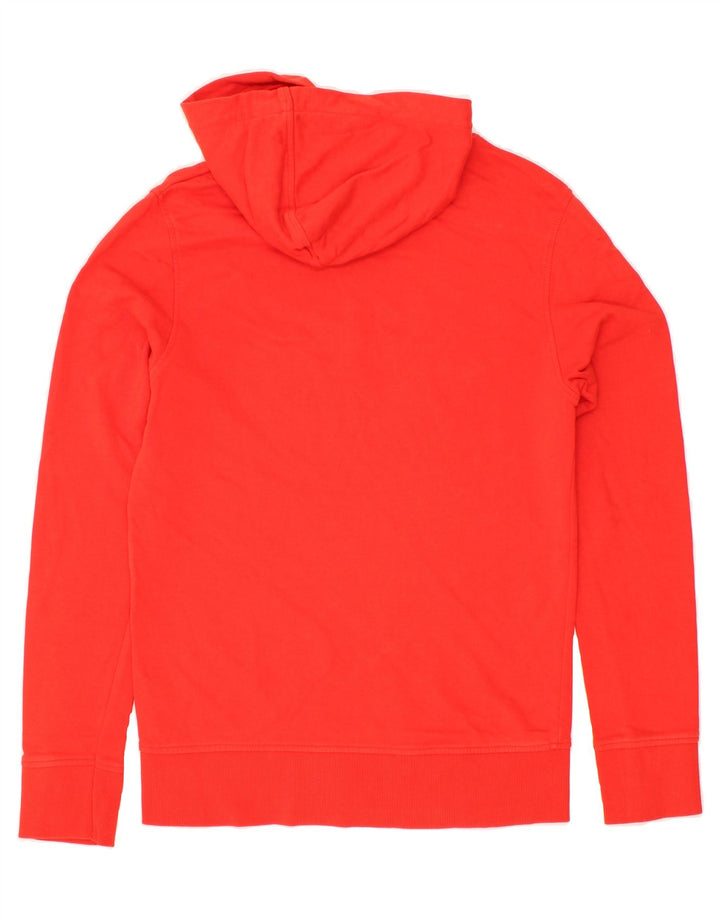 JACK & JONES Mens Graphic Hoodie Jumper Small Red Cotton Vintage Jack & Jones and Second-Hand Jack & Jones from Messina Hembry 