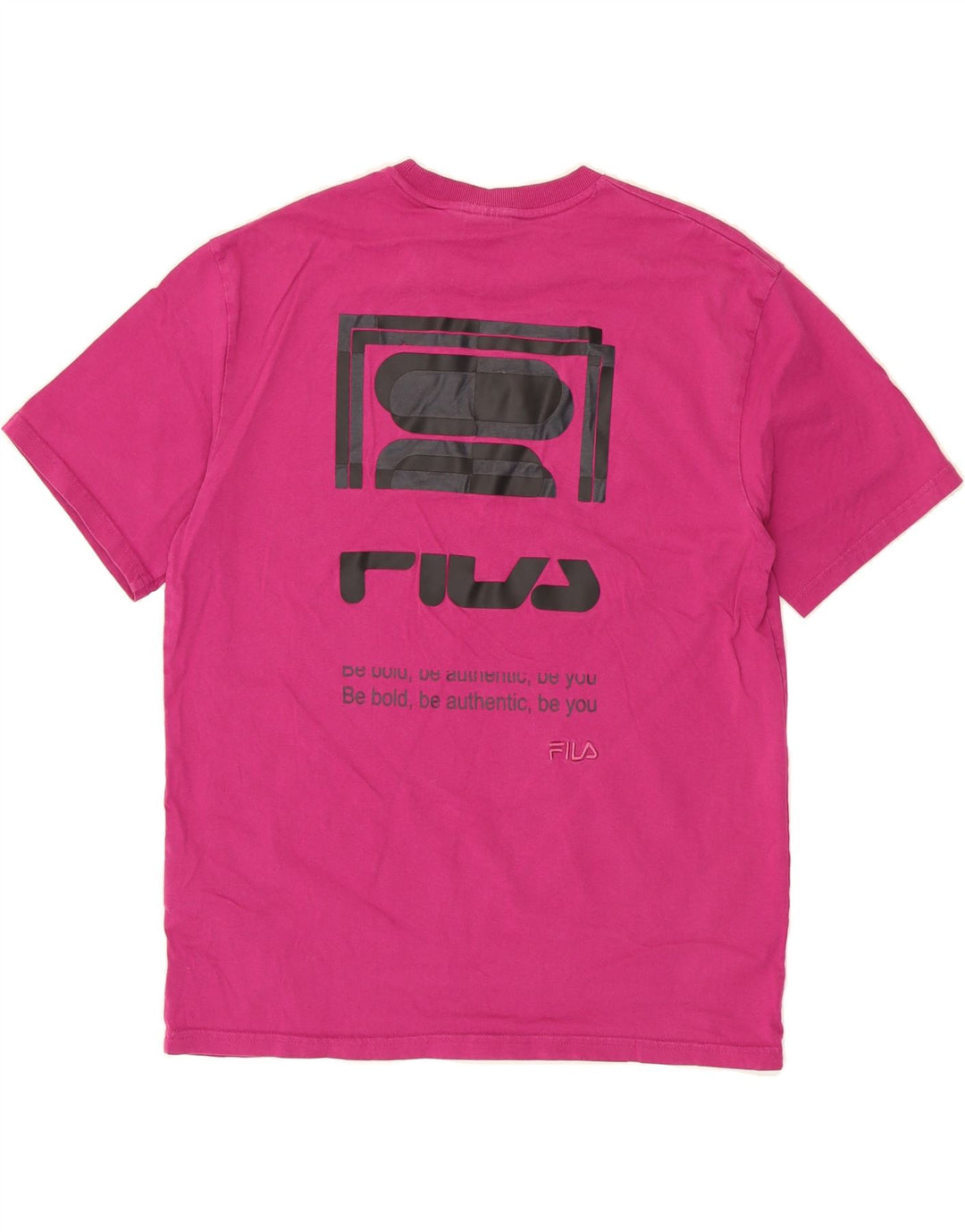 FILA Mens Graphic T-Shirt Top Medium Pink Cotton Vintage Fila and Second-Hand Fila from Messina Hembry 