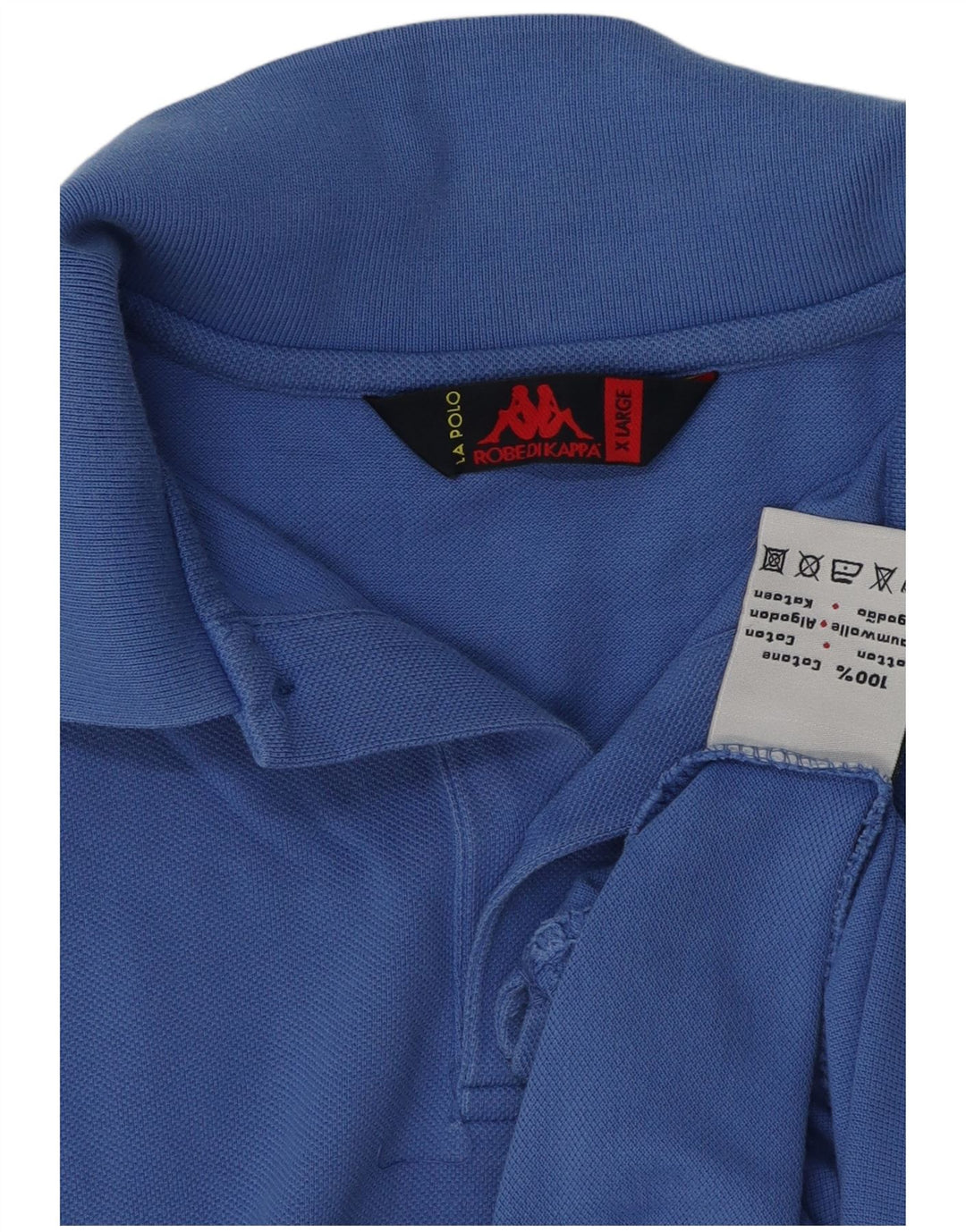 Kappa herre poloshirt XL blå bomuld