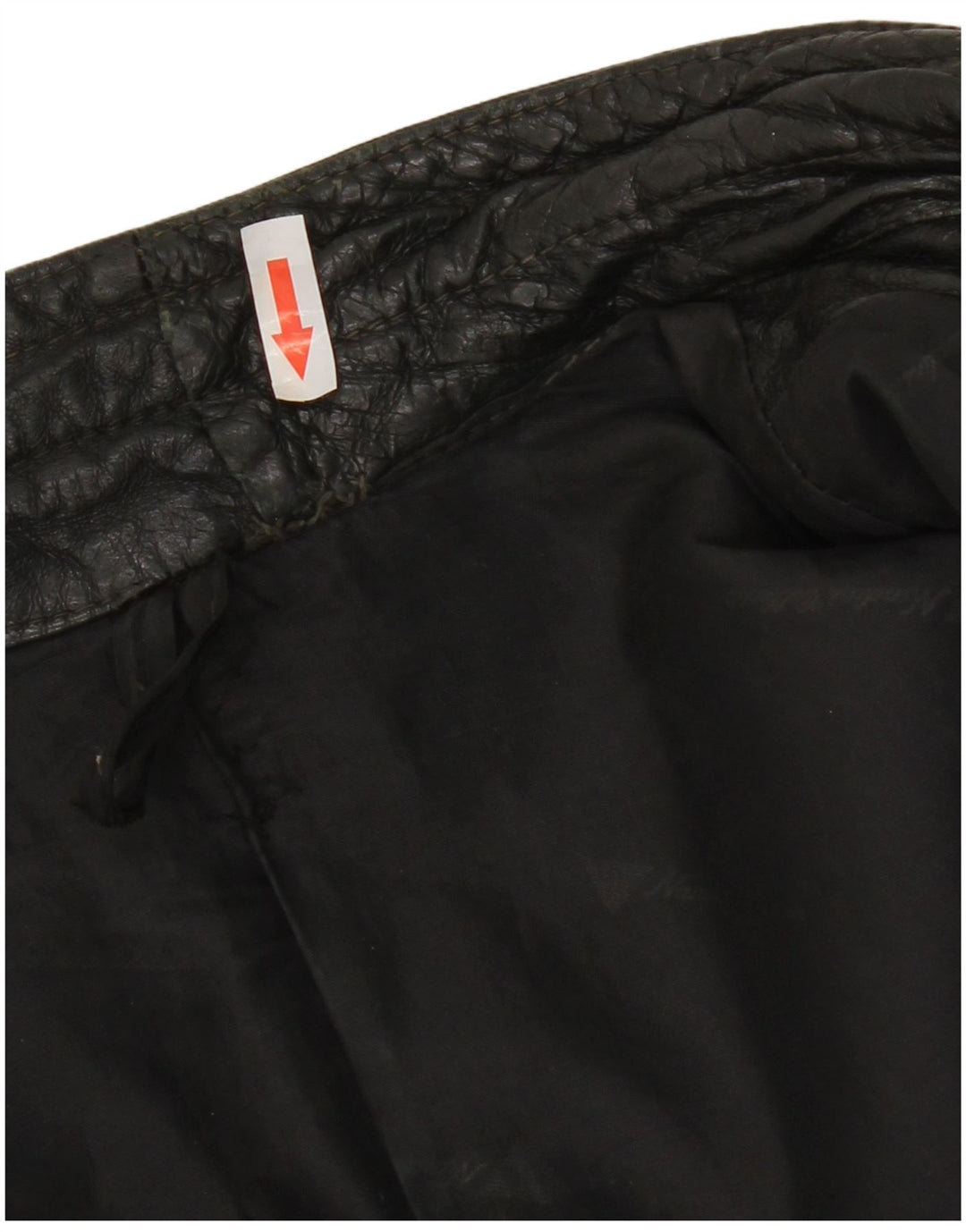 Vintage Herre Læder Gilet UK 40 Stor Sort Læder