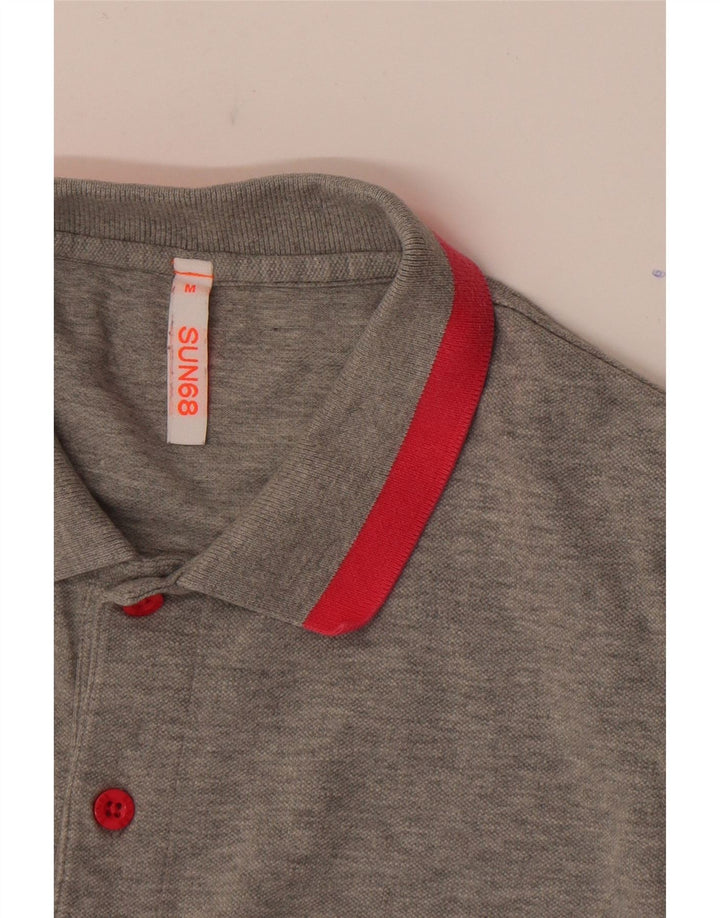 Sun68 Herre poloshirt Medium Grå Flecked
