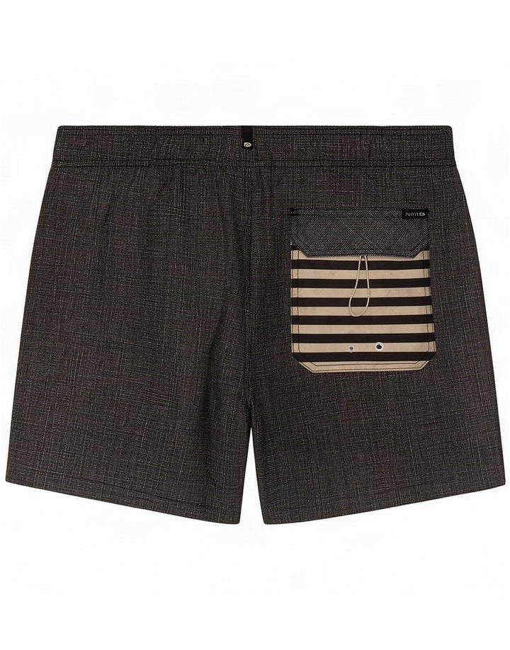 Vintage Badeshorts til mænd Medium Sort Polyester