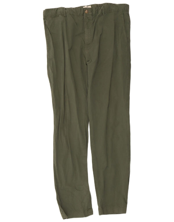 Marks & Spencer Herre Slim Fit Chinobukser W40 L33 Grøn bomuld