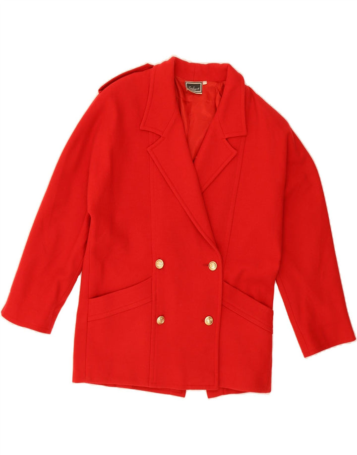LUISA SPAGNOLI Womens Military Oversized Double Breasted Coat UK 2 2XS Red Vintage Luisa Spagnoli and Second-Hand Luisa Spagnoli from Messina Hembry 