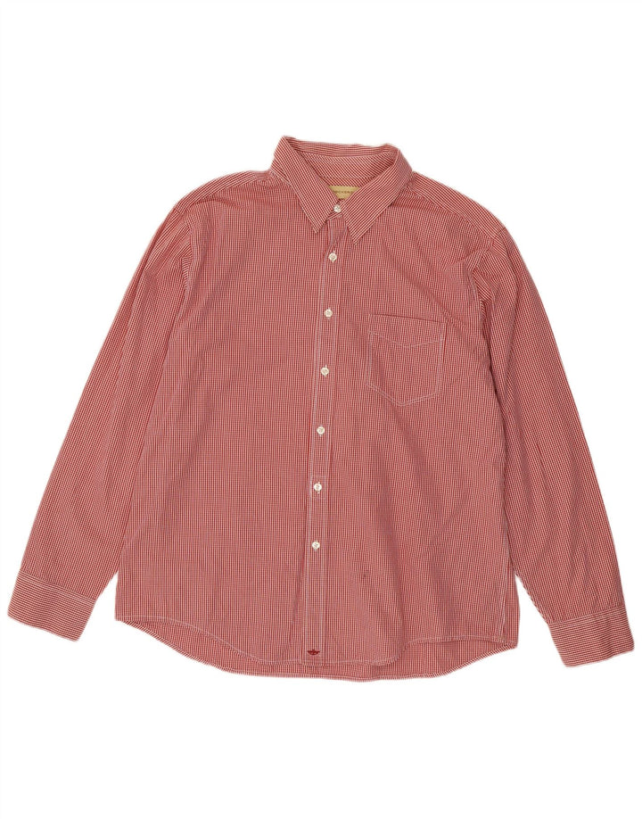 Dockers Herreskjorte XL Rød Gingham Bomuld