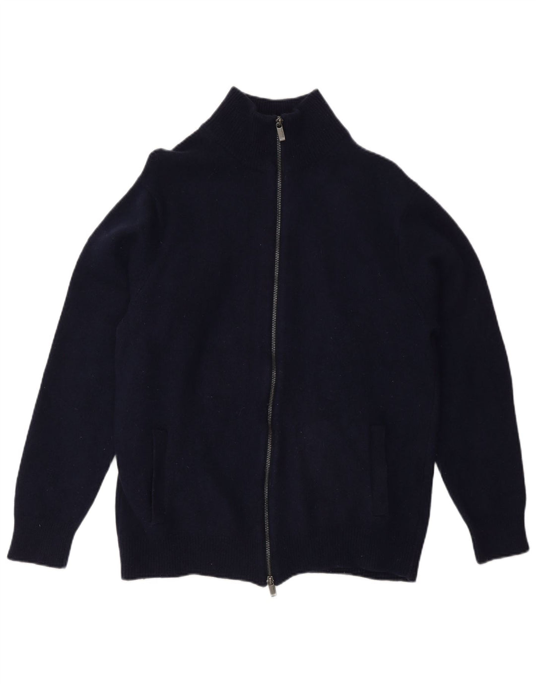 Massimo Dutti Dame Cardigan Sweater UK 18 XL Marineblå Uld