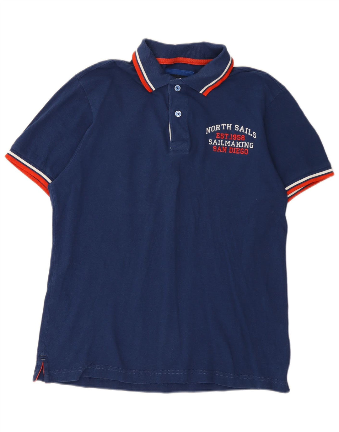 North Sails Herre grafisk poloshirt Stor marineblå bomuld